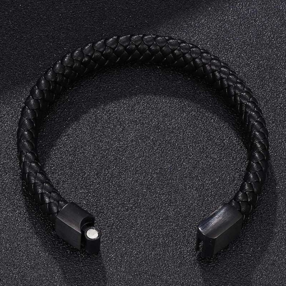 Punk Men Jewelry Braided Leather Bracelet